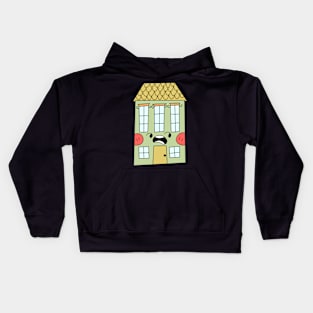 Cute cozy house, cute winter house Kids Hoodie